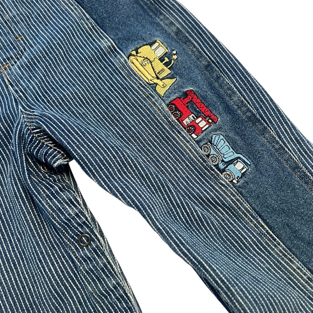 Vintage Small Steps Railroad Stripe Overalls – 24M | T is for Trucks - Picture 2 of 8